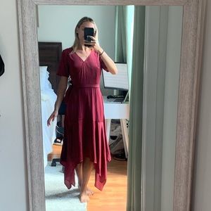 Burgundy Midi Dress